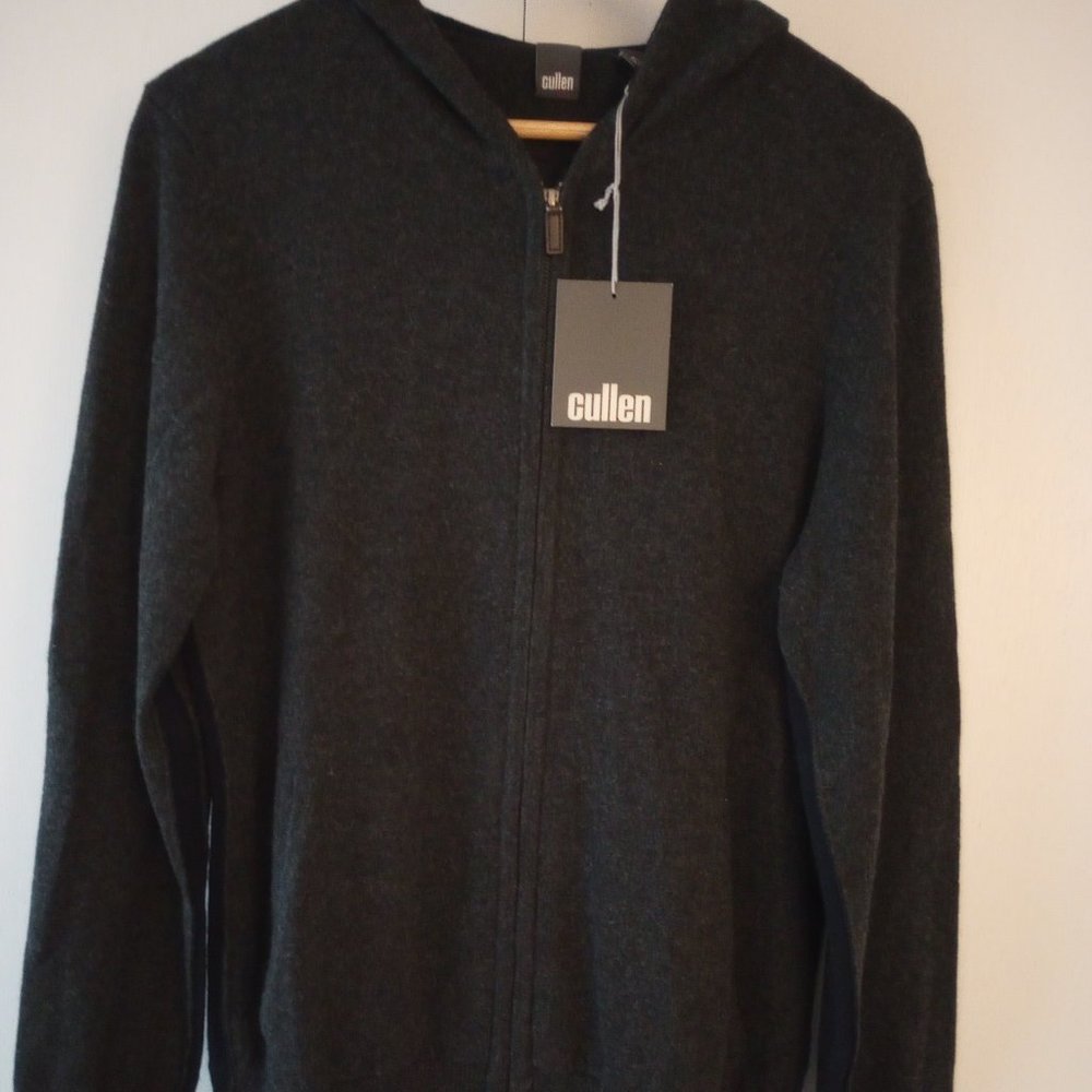 NWT - cullen mens zip up 100% Cashmere - Size Small